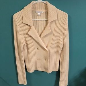 Pale yellow/cream Isaac Mizrahi double breasted